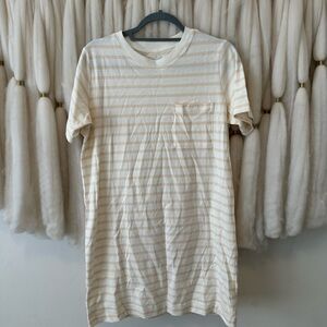 Everlane The Organic Cotton Weekend Tee Dress, Brazlian Sand/Canvas Tan, Sz S